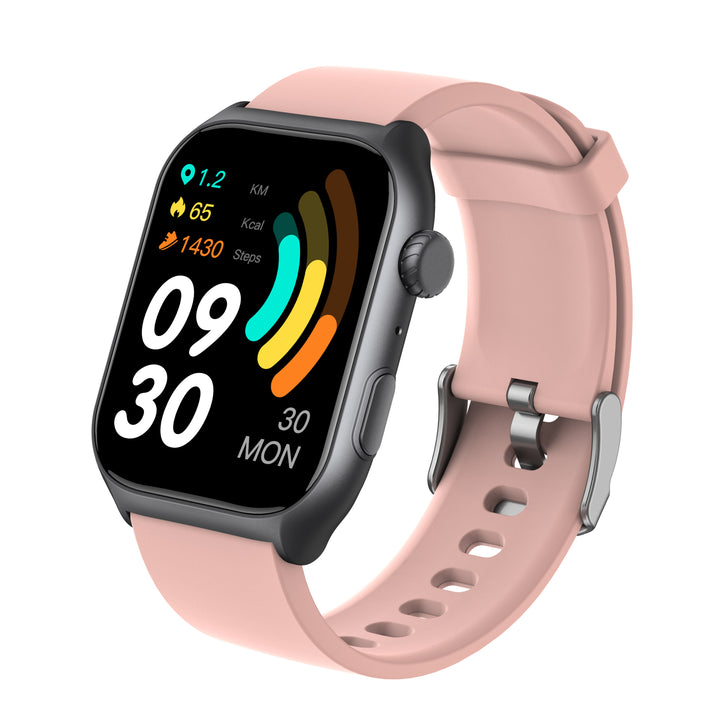 GTS7-Pro Women’s &amp; IOS – 2” HD Touch Screen – Built-in Bluetooth, GPS &amp; Alexa Technology – IP67 Waterproof – Health &amp; Fitness Tracker: 100 Sport Modes – 5 Color Smartwatch Straps – (Pink))