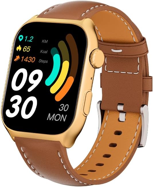 GTS7-pro: Women Smartwatch for Android & IOS – Sport Health & Fitness Tracker - leather band
