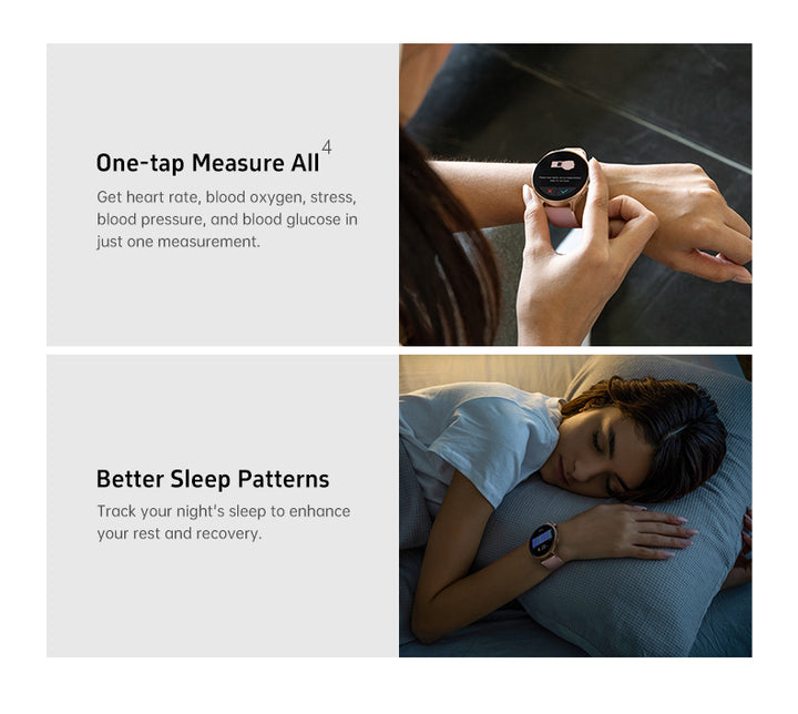 GTR2 - Women & Men Smartwatch for Android & IOS – Sport Health & Fitness Tracker - steel band