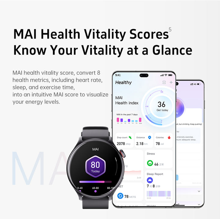 GTR2 - Women & Men Smartwatch for Android & IOS – Sport Health & Fitness Tracker - steel band