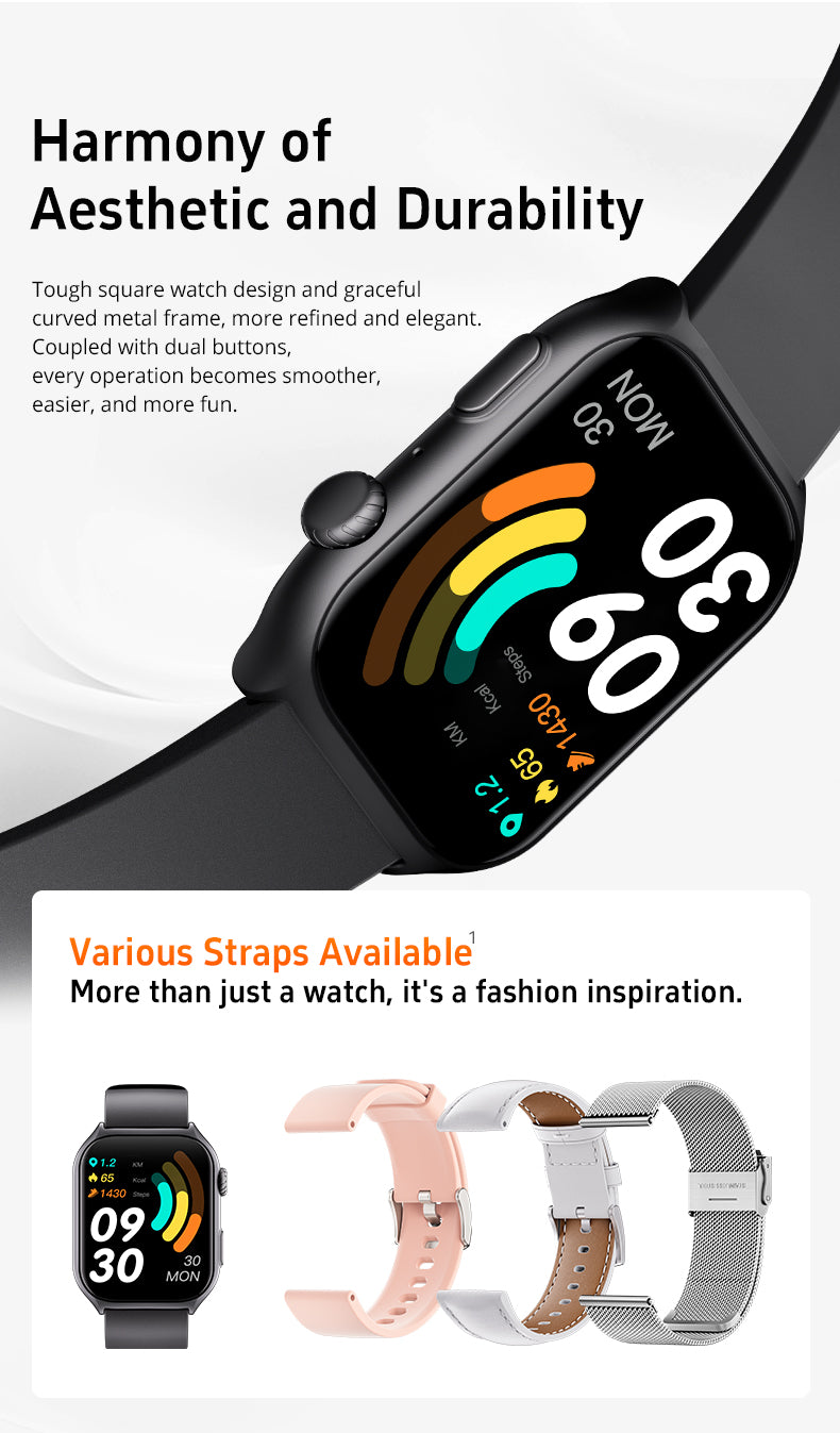 GTS7-pro: Women Smartwatch for Android & IOS – Sport Health & Fitness Tracker - leather band