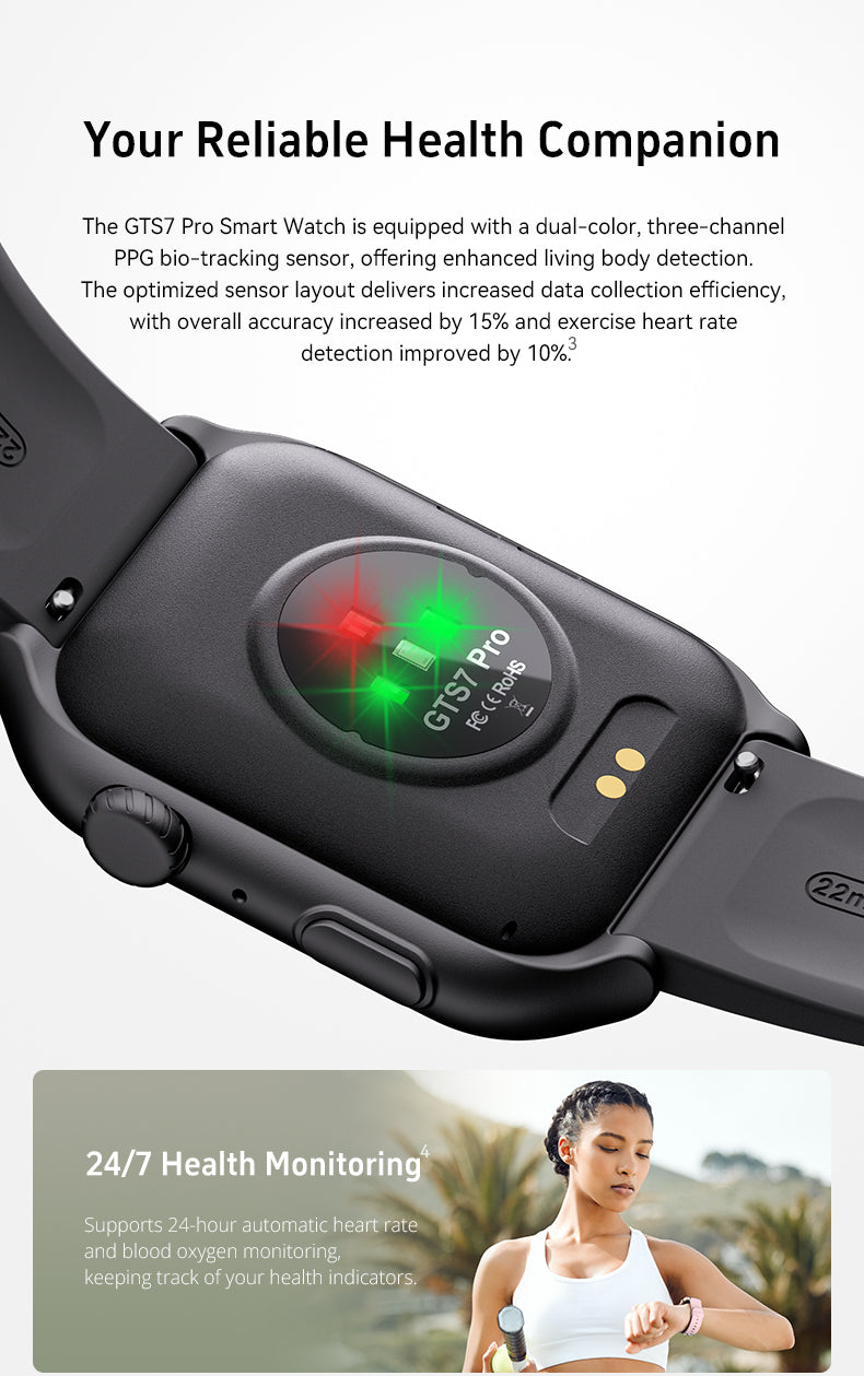 GTS7-pro: Women Smartwatch for Android & IOS – Sport Health & Fitness Tracker - leather band