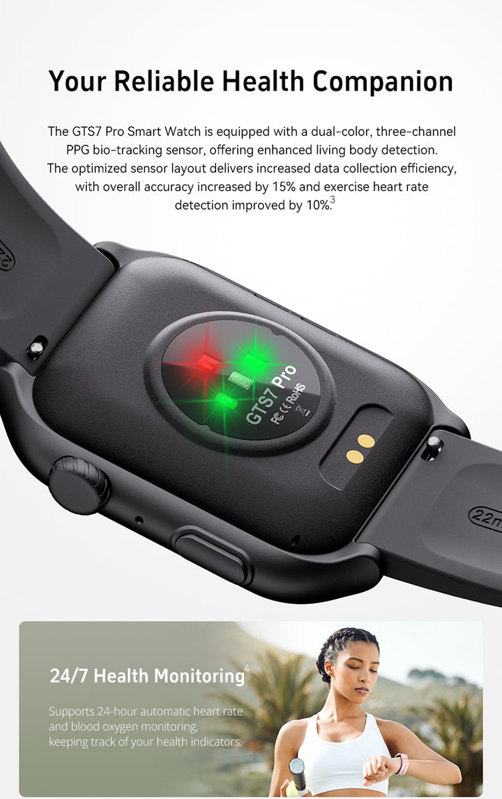 GTS7-pro: Women Smartwatch for Android & IOS – Sport Health & Fitness Tracker - leather band