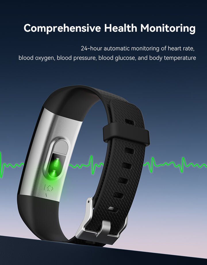 S5-4 Waterproof Fitness Watch/Health Bracelet for Android & IOS – Health & Fitness Tracker: 16 Sport Modes – 10 Color Smartwatch Straps